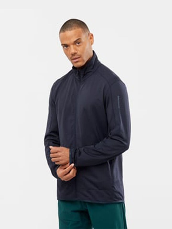 SALOMON Outrack Full Zip Mid Erkek Tam Fermuar Midlayer