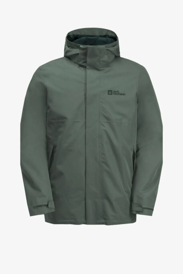 JACK WOLFSKIN ERKEK OUTDOOR CEKETİ LUNTAL 3IN1 JKT M hedge green - XXL