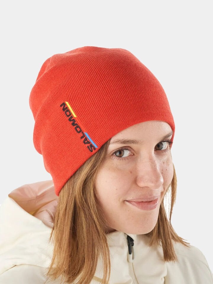 SALOMON UNISEX BERE GRAPHIC BEANIE Fiery Red// - OSFA