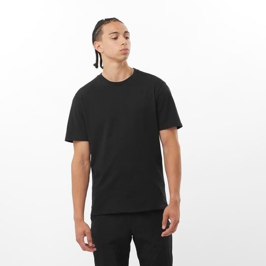 SALOMON ERKEK T-SHIRT SAL DYNAMIC LOGO SS TEE M DEEP BLACK - XL