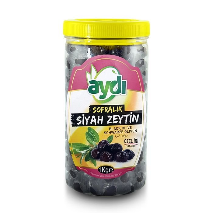 Özel İri Sofralık Gemlik Siyah Zeytin 1 Kg