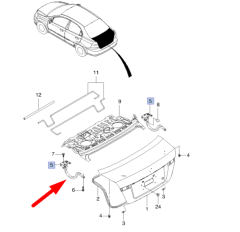 Chevrolet Cruze Sedan Bağaj Kapak Menteşesi Sağ Orjinal Gm