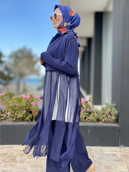 Almarwah Şifon Detaylı Tencel 3 lü Takım 202597