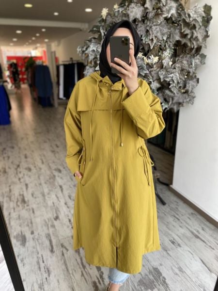 İnvee Belden Büzmeli Kapüşonlu Krınkıl Kap 6830