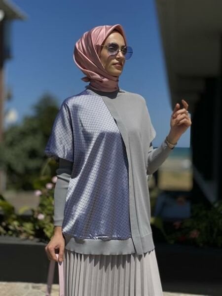 İnvee Parçalı Rayon Triko Tunik6248