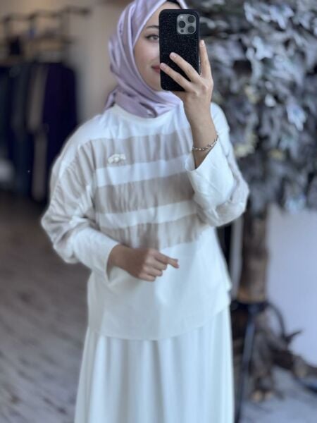 Qupra Yarasa Kol Bluz Etek Takım WAB82117