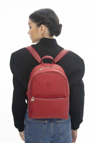 Benetton Monogram Yazılı Sırt Çantası BNT1166
