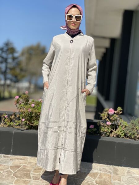 Almarwah Fermuarlı Tencel Kap 404817