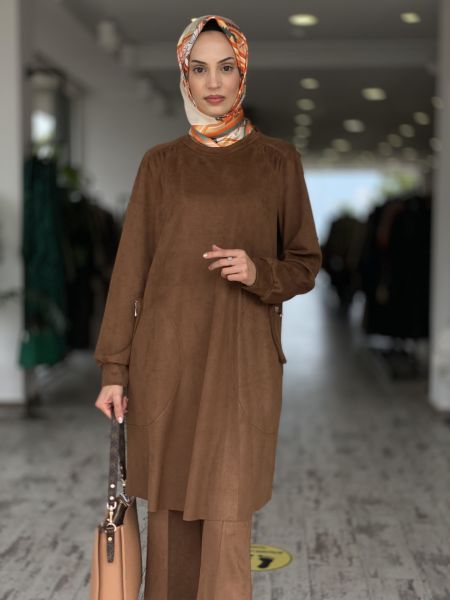 Misswhence Süet Tunik 34001