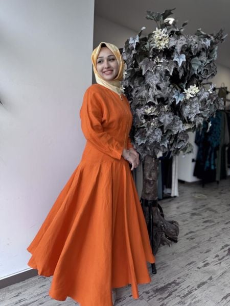 Vuu Fermuarlı Kloş Elbise 25SSV4003