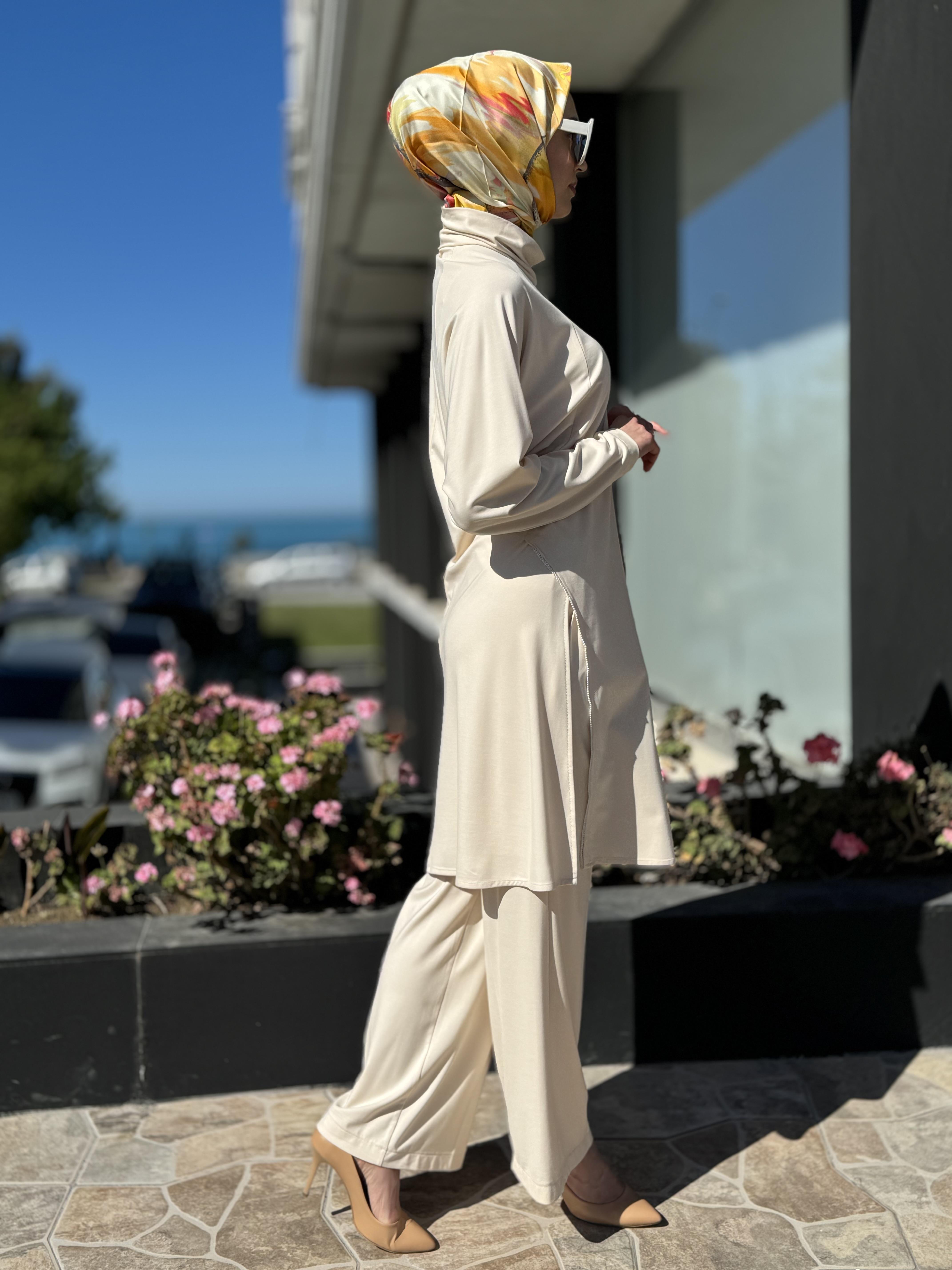 Qupra Maxi Tunik Pantolon Takım QAY62110