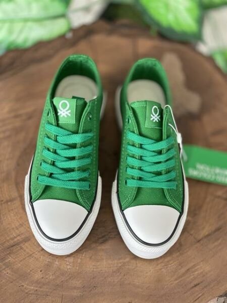 Benetton Yüksek Tabanlı Yeşil Converse Ayakkabı 30935