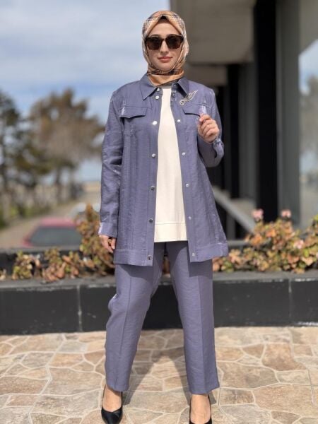 Qupra Ceket Tunik Pantolon 3 lü Takım WAB82005