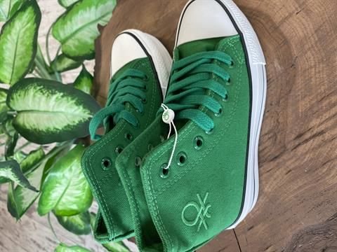 Benetton Yüksek Tabanlı Yeşil Converse Ayakkabı 30939