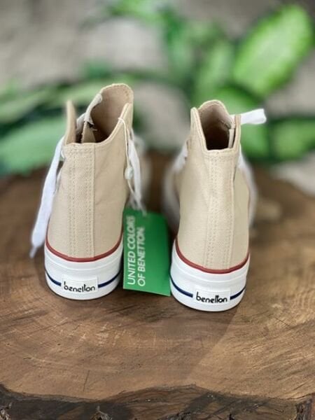 Benetton Yüksek Tabanlı Bej Converse Ayakkabı 30939 BEJ - 38