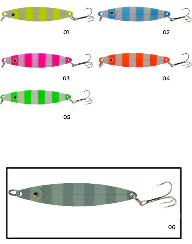 Captain 6145 Lüfer Kaşığı 20gr Zebra Glow 8cm