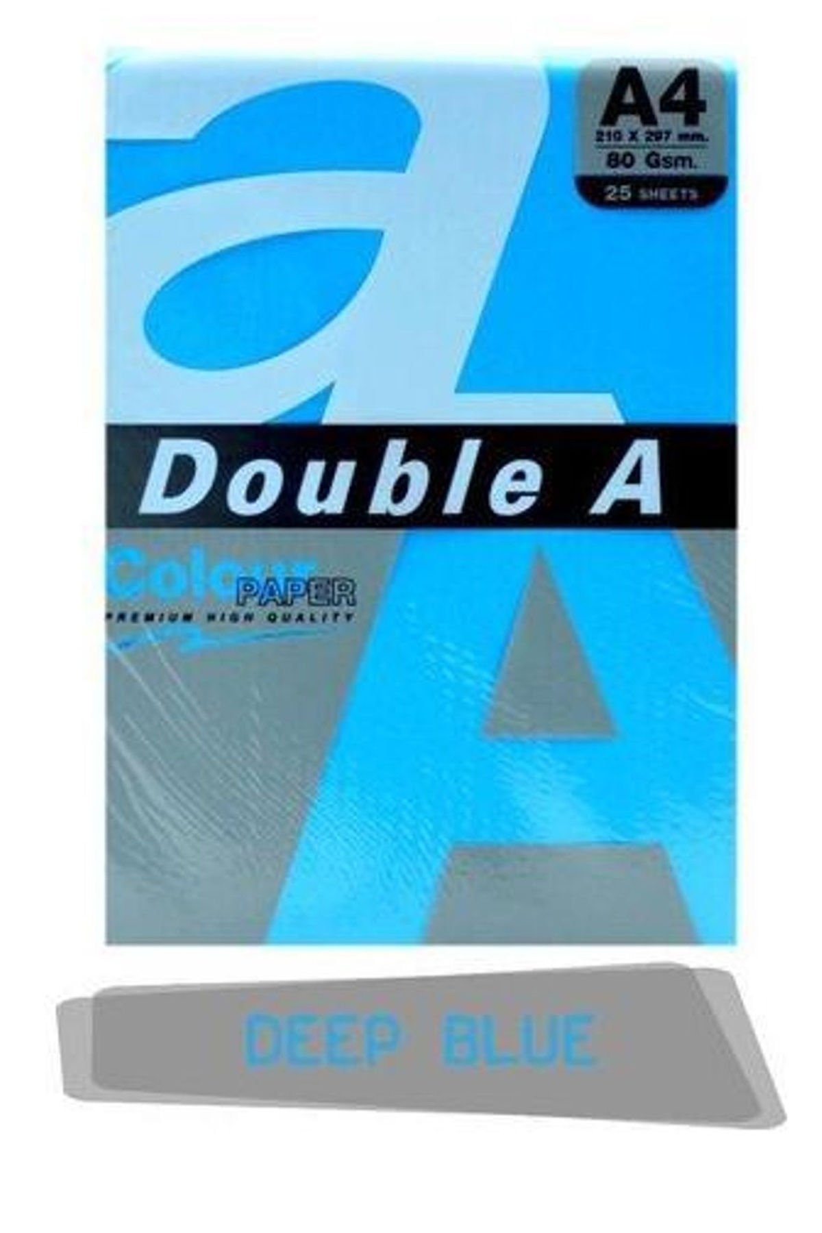 Double A Renkli Fotokopi Kağıdı 25 Lİ A4 80 GR Koyu Mavi