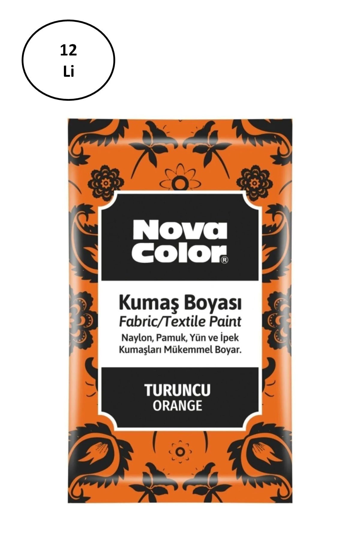 Nova Color Toz Kumaş Boyası Turuncu 12 Gr Nc-906 12'li