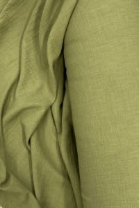 Keten Kumaş - Organik Kumaş - Perde Kumaşı - Ince Keten - Kıyafet Için Kumaş Örtü Haki Yeşil 82