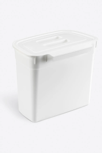 Mutfak Tezgah Üstü Ve Dolap Askılı Çöp Kovası-Kapaklı Pratik Çöp Kovası 7 Litre Beyaz Royaleks-07110