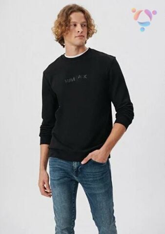 MAVİ ERKEK MAVİ BLACK SWEATSHIRT Siyah 0S10017-900