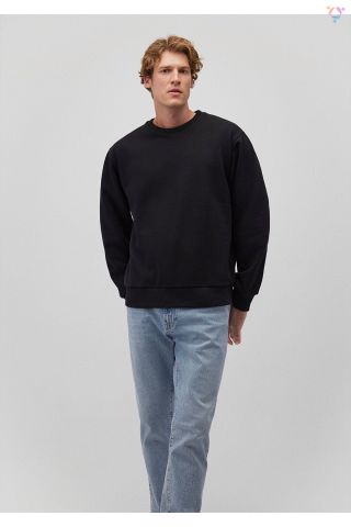 MAVİ ERKEK BİSİKLET YAKA SWEATSHIRT  Siyah 0S10276-900