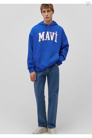 MAVİ ERKEK MAVİ BASKILI SWEATSHIRT Saks Mavi 067149-70896