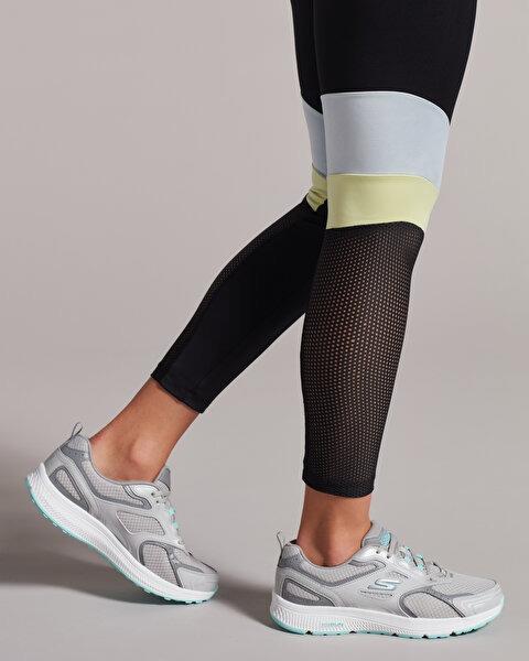 SKECHERS KADIN GRİ/TURKUAZ GO RUN CONSISTENT SPOR AYAKKABI 128075 GYTQ