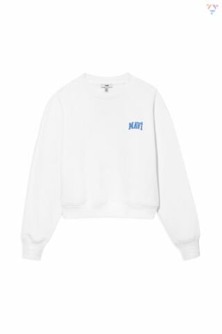 MAVİ KADIN LOGO KISA SWEATSHIRT Beyaz 1611601-620