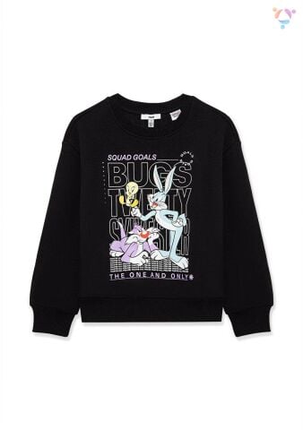 MAVİ ÇOCUK BUGS BUNNY BASKILI SWEATSHIRT Siyah 7S10034-900