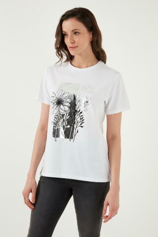 FASHION FRIENDS KADIN BASKILI T-SHİRT 24Y0714K1