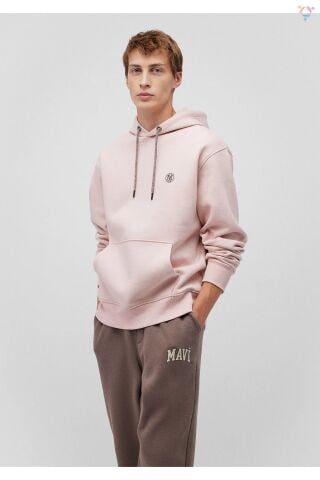 MAVİ ERKEK KAPÜŞONLU SWEATSHIRT Toz Gül Pembe 065809-71150