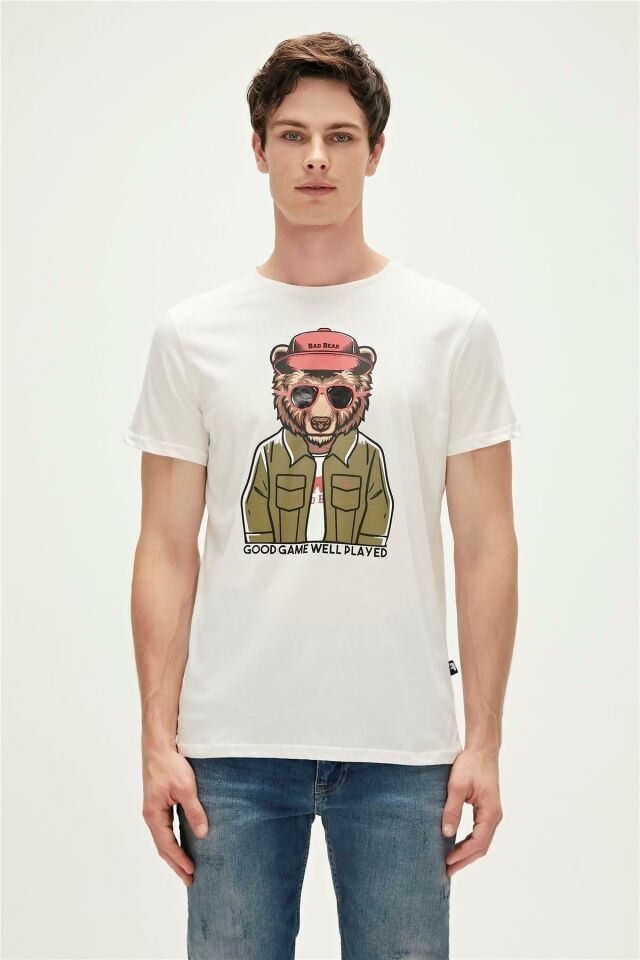 BAD BEAR ERKEK GOOD GAME  T-SHIRT 23.01.07.009