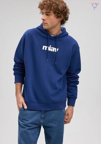 MAVİ ERKEK MİAV KAPÜŞONLU SWEATSHIRT Koyu Saks Mavi 0S10001-70722