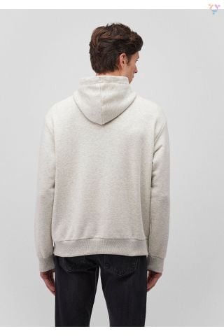 MAVİ ERKEK FERMUARLI KAPÜŞONLU SWEATSHIRT Karip Mel 0S10247-88668