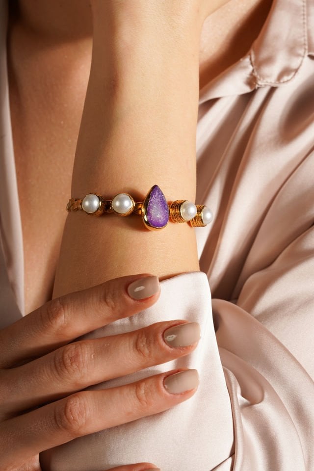Ametist ve Sedefli Bileklik