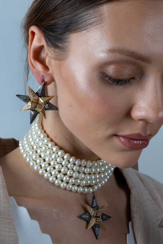 Star  Kolye Küpe Set