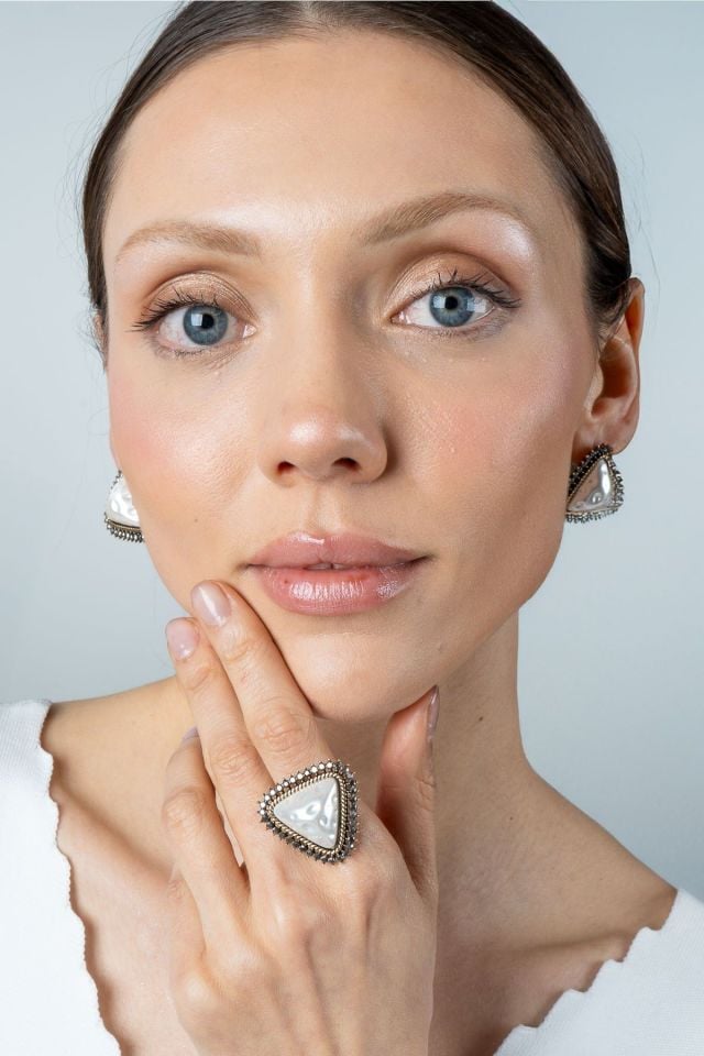 İncili Bronz Yüzük