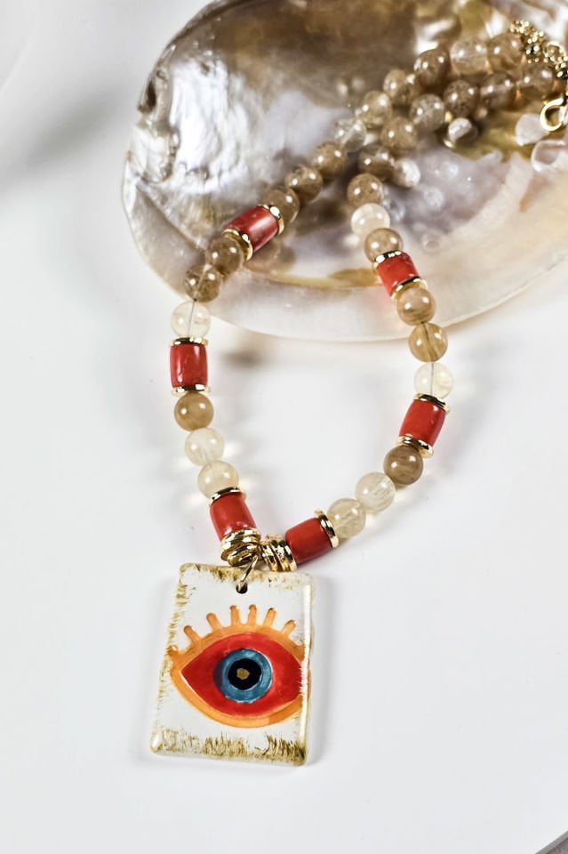 Akik Sitrin Kolye (3.Çakra/Solar Pleksus Çakra Taşı)