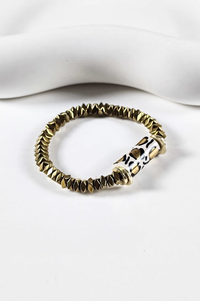 Hematit Leopar Bileklik