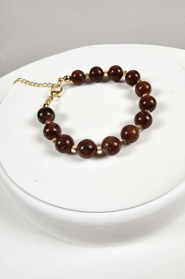 Kırmızı Jasper Kolye Bileklik Set