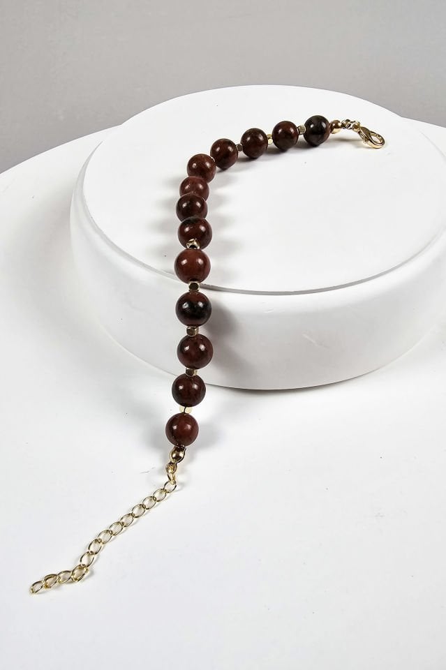 Kırmızı Jasper Kolye Bileklik Set