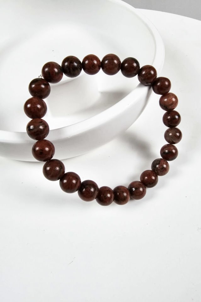 Kırmızı Jasper Bileklik Erkek (1.Çakra/Kök Çakra Taşı)