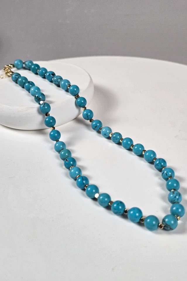 Turkuaz Kolye Bileklik Set (5.Çakra/Boğaz Çakrası)