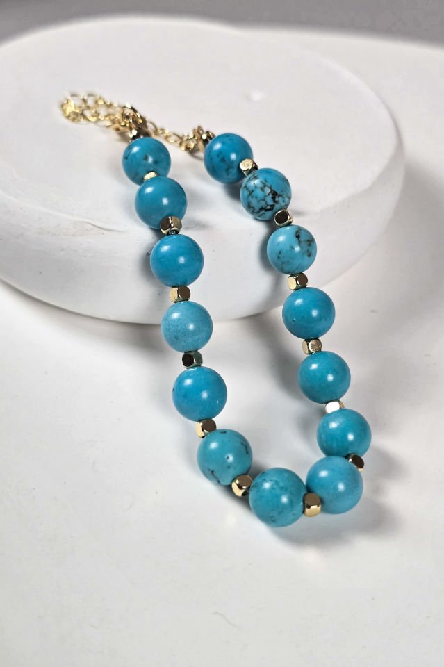 Turkuaz Kolye Bileklik Set (5.Çakra/Boğaz Çakrası)