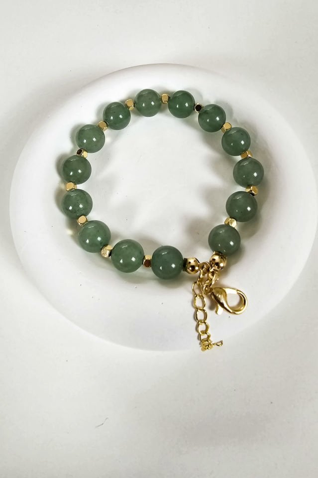 Aventurin Kolye Bileklik Set (4.Çakra/Kalp Çakrası Taşı)