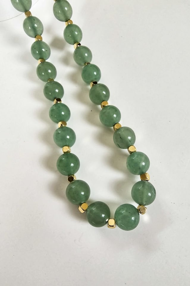 Aventurin Kolye Bileklik Set (4.Çakra/Kalp Çakrası Taşı)