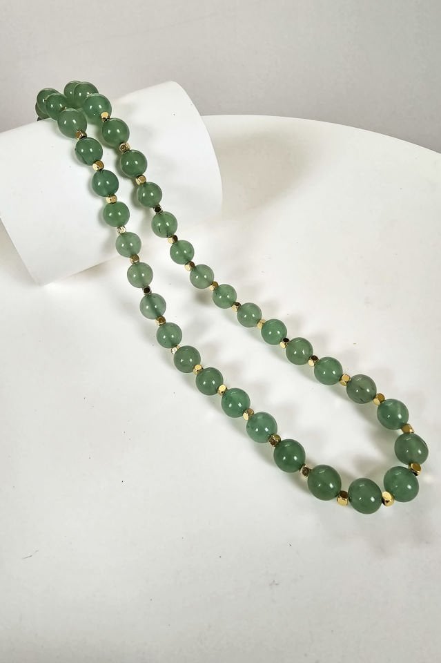 Aventurin Kolye Bileklik Set (4.Çakra/Kalp Çakrası Taşı)