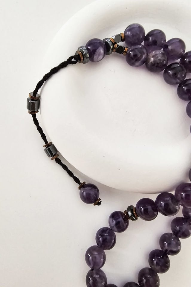 Ametist Tespih (6.ve7.Çakra / Üçüncü Göz ve Tepe Çakrası )