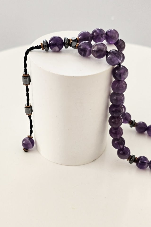 Ametist Tespih (6.ve7.Çakra / Üçüncü Göz ve Tepe Çakrası )